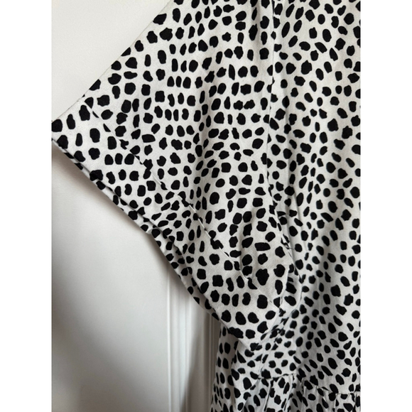 Women's City Chic Billie Spot Dress Size 20 White Black - Picture 5 of 9